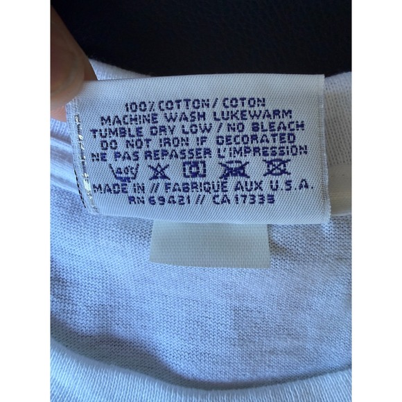 VTG Mens Sz Medium REEBOK 90's White Short Sleeve Big Logo T Shirt - Minor Flaw - Picture 3 of 8